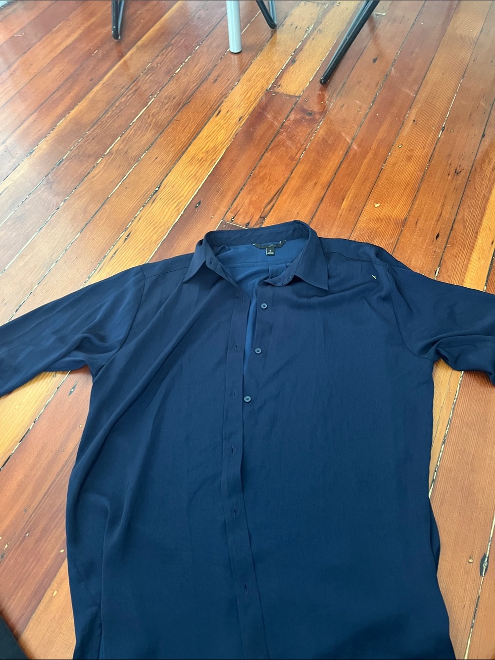 Source Unknown Men's Navy Blue Button-Down Shirt